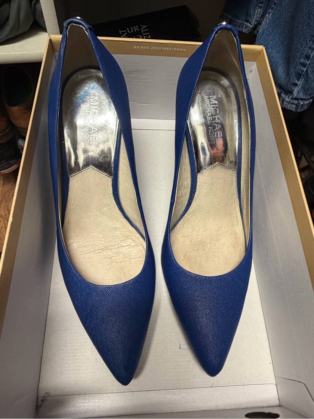Michael Kors Royal Blue Pointed-Toe Pumps Heels Size 7.5